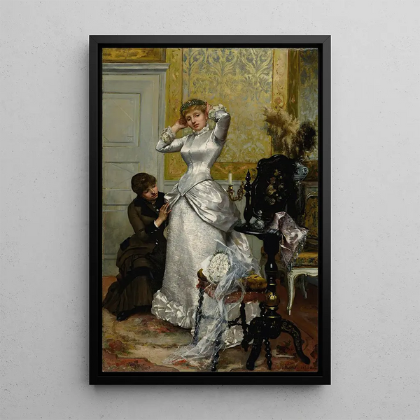 Habillage de la mariée - Rudolf Ernst — indrammet kunstværk på væggen