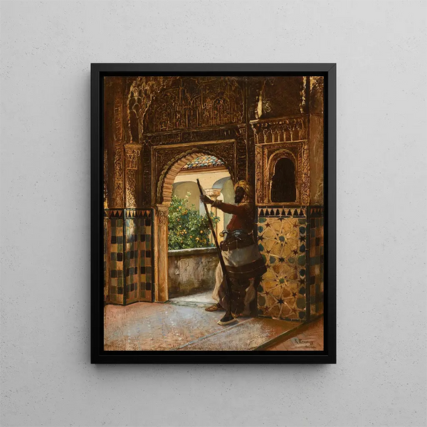 Garder l'Alhambra - Rudolf Ernst — indrammet kunstværk på væggen