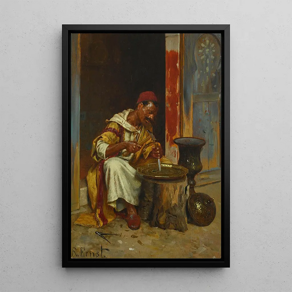 Le Travailleur du laiton - Rudolf Ernst — indrammet kunstværk på væggen