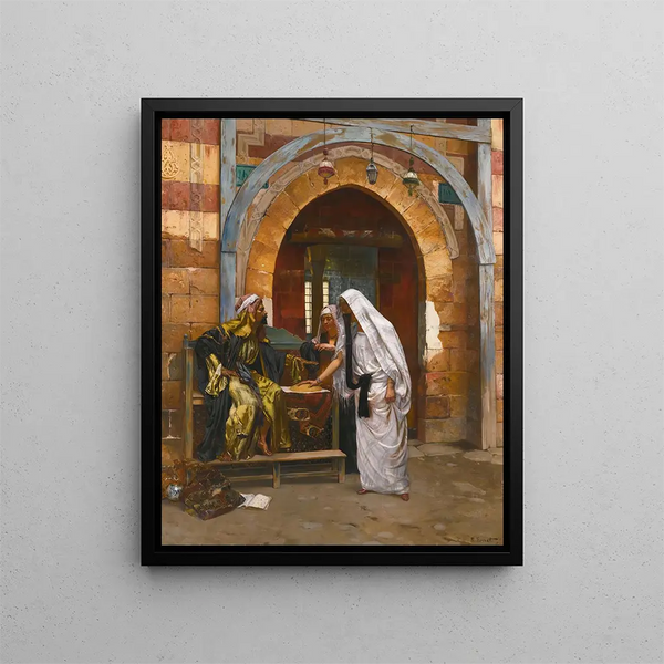 La diseuse de bonne aventure - Rudolf Ernst — indrammet kunstværk på væggen