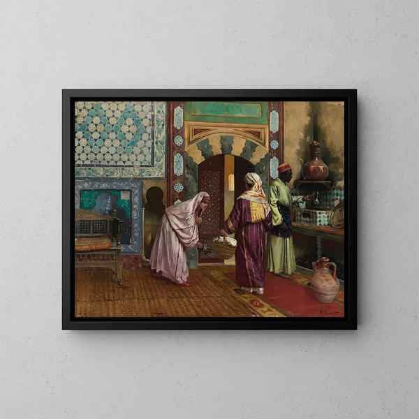 Le Hammam - Rudolf Ernst — indrammet kunstværk på væggen