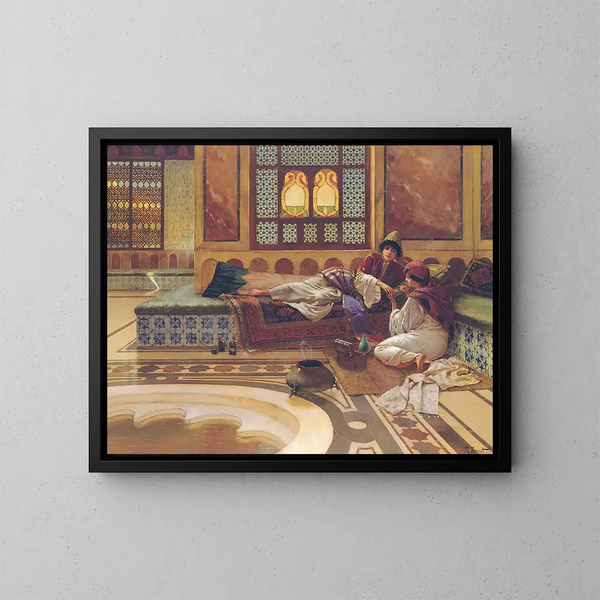 La manucure - Rudolf Ernst — indrammet kunstværk på væggen