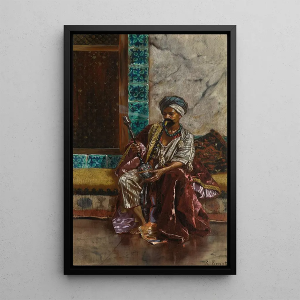 Le Fumeur de narguilé - Rudolf Ernst — indrammet kunstværk på væggen