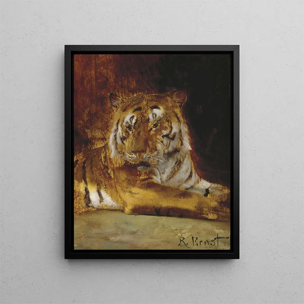 Tigre - Rudolf Ernst — indrammet kunstværk på væggen