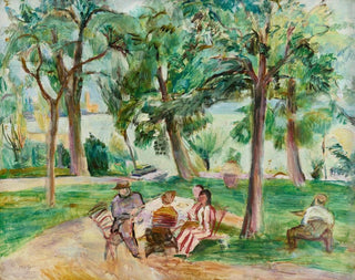 Rudolf Grossmann - Garten in Langenargen mit Hans Purrmann.webp