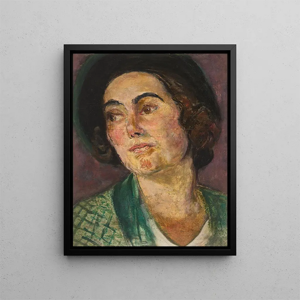 Tête de Femme - Rudolf Grossmann — indrammet kunstværk på væggen