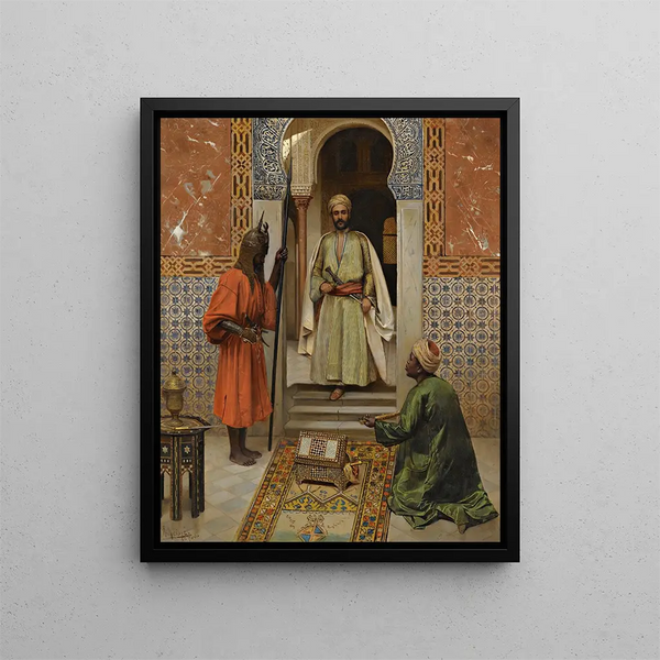 Rudolf Weisse - The Arms Merchant Presenting His Wares.webp