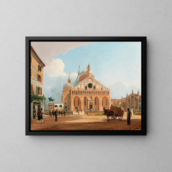 Vue de la basilique Saint-Antoine de Padoue - Rudolf von Alt — indrammet kunstværk på væggen