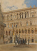 Cour du Palais des Doges à Venise - Rudolf von Alt — visning af kunstværket