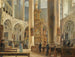 Indvendigt af den franciskanske kirke i Salzburg - Rudolf von Alt — visning af kunstværket