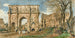 L'Arc de Constantin og Colosseum i Rom - Rudolf von Alt — visning af kunstværket