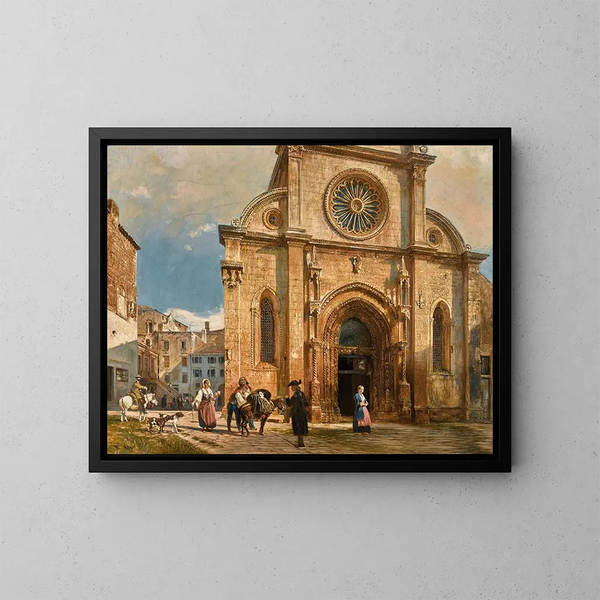 La cathédrale Saint-Jacques de Šibenik - Rudolf von Alt — indrammet kunstværk på væggen