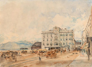 Rudolf von Alt - The Town Hall in Gmunden.webp