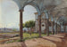 Vue de Sant'Onofrio sur Rome - Rudolf von Alt — visning af kunstværket