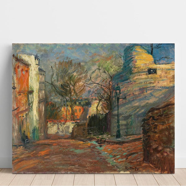 Reproduktion af maleriet af Rue à Montmartre - Raoul Dufy