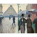 Reproduktion af maleriet Rue de Paris, regnvejr - Gustave Caillebotte