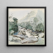 Bjergflod ved Cachoeira do Marmello - Ferdinand Keller — indrammet kunstværk på væggen