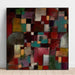 Reproduktion af maleriet Rythmes rød-grøn og violet-gul - Paul Klee
