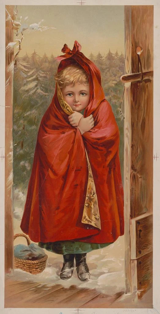 Reproduktion af maleriet Le Petit Chaperon rouge - Sackett Wilhelms Litho
