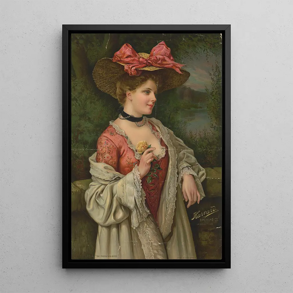 La rose promise - Sackett Wilhelms Litho — indrammet kunstværk på væggen