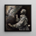 Saint François modtager stigmata - El Greco Domenikos Theotokopoulos — indrammet kunstværk på væggen