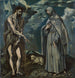 Saint Jean-Baptiste og Saint François d'Assise - El Grecos værksted — visning af kunstværket