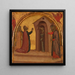 Saint Jean l'Évangéliste får et hedensk tempel til at styrte sammen - Francescuccio Ghissi — indrammet kunstværk på væggen