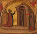 Saint Jean l'Évangéliste får et hedensk tempel til at styrte sammen - Francescuccio Ghissi — visning af kunstværket
