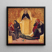 Saint Thomas d'Aquin forvirrer Averroès - Giovanni di Paolo — indrammet kunstværk på væggen