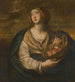 Sainte Dorothée med en kurv frugt og blomster samt en palme - Niccol de Simone — visning af kunstværket
