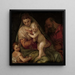 Sainte Famille med den unge Sankt Johannes - Atelier af Paolo Veronese — indrammet kunstværk på væggen