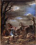 Landskabsmaleri med figurer - Salvator Rosa — visning af kunstværket