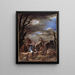 Landskabsmaleri med figurer - Salvator Rosa — indrammet kunstværk på væggen