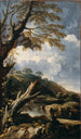 Moines pêchant - Salvator Rosa — visning af kunstværket