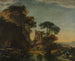 Ruiner i et klippefyldt landskab - Salvator Rosa — visning af kunstværket