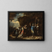 Scène de l'histoire grecque: le fils muet du roi Crésus empêche les Perses de tuer son père - Salvator Rosa — indrammet kunstværk på væggen