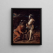 Soldater der spiller - Salvator Rosa — indrammet kunstværk på væggen