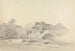 Scène de rivière avec bâtiments indigènes - Samuel Davis — visning af kunstværket