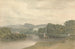 Scène de rivière avec une maison de campagne non identifiée - Samuel Davis — visning af kunstværket