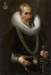 Portræt af en mand med frisure - Samuel Hofmann — visning af kunstværket