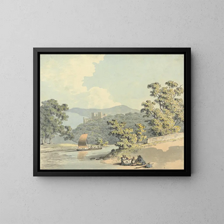 Samuel Howitt - Country Folk with a Child Beside a River.webp