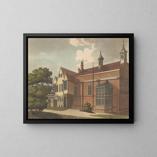 Façade du jardin de Furnival's Inn - Samuel Ireland — indrammet kunstværk på væggen