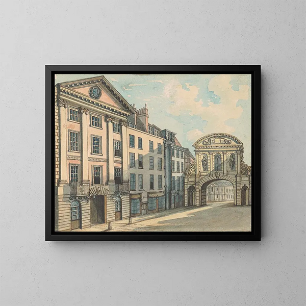Porte du Middle Temple - Samuel Ireland — indrammet kunstværk på væggen