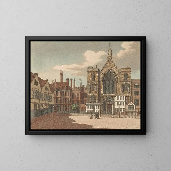 Hall de Westminster - Samuel Ireland — indrammet kunstværk på væggen