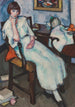 ung pige i hvid - Samuel John Peploe — visning af kunstværket