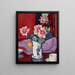 Vase chinois à roses roses - Samuel John Peploe — indrammet kunstværk på væggen