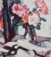 Roses roses i en glasvase - Samuel John Peploe — visning af kunstværket