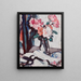 Roses roses i en glasvase - Samuel John Peploe — indrammet kunstværk på væggen
