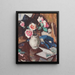 Roses roses i en vase - Samuel John Peploe — indrammet kunstværk på væggen