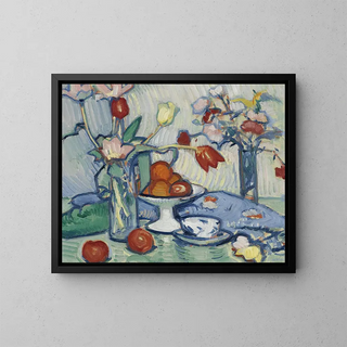 Samuel John Peploe - Tulips and a Coffee Pot.webp